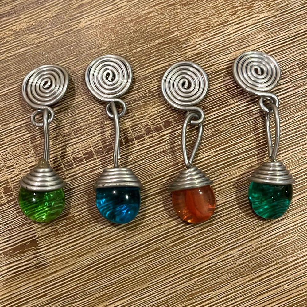 Craft Flat Marbles and Silver Wire